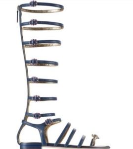 Gladiator Chanel Jewel Toe Blue